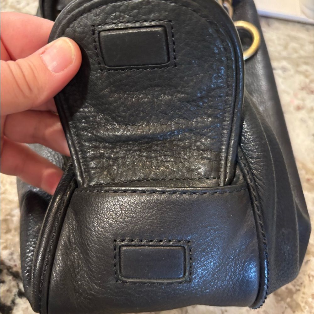 Amazing Y2K Black Pebbled Leather Juicy Couture Shoulder Bag - Picture 7 of 15